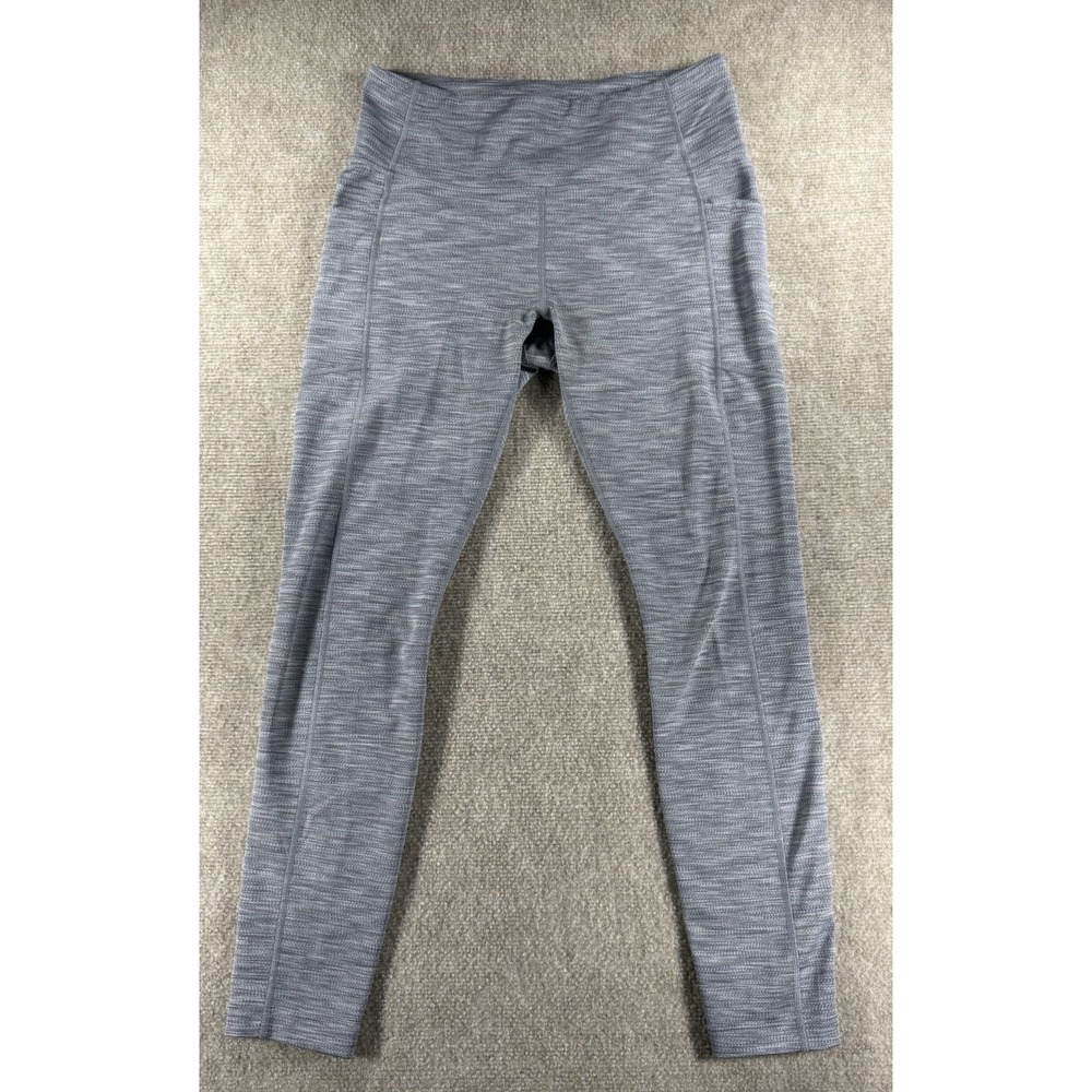 Mondetta Performance Luxury Leggings Gray Textured High Rise Pockets Women's M
